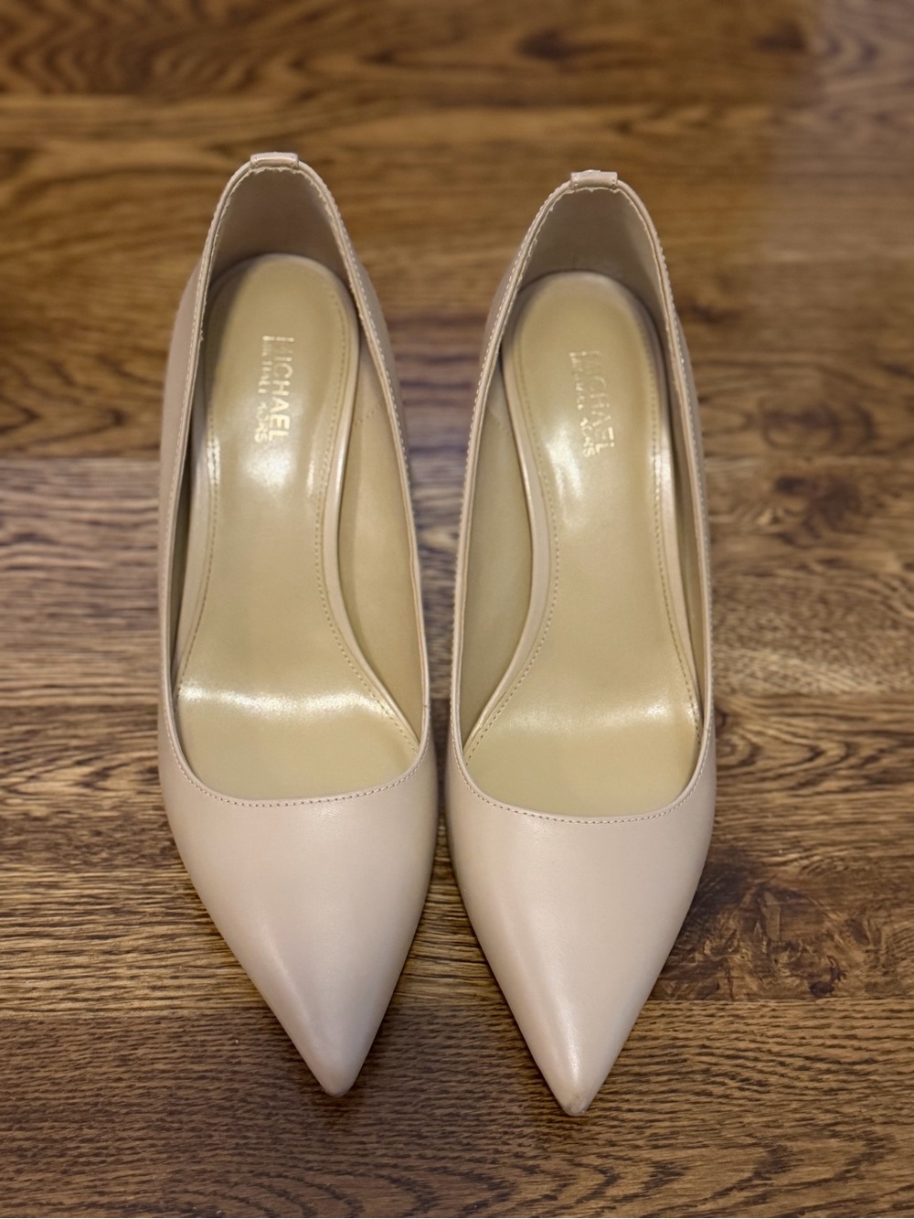 Michael Kors Blush Pointed-Toe Leather Pumps